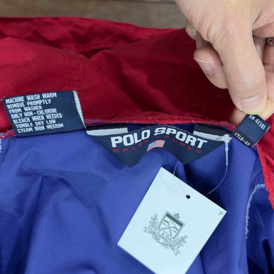 90s 폴로 스포츠 컬러블록 후드 자켓 상품이미지7