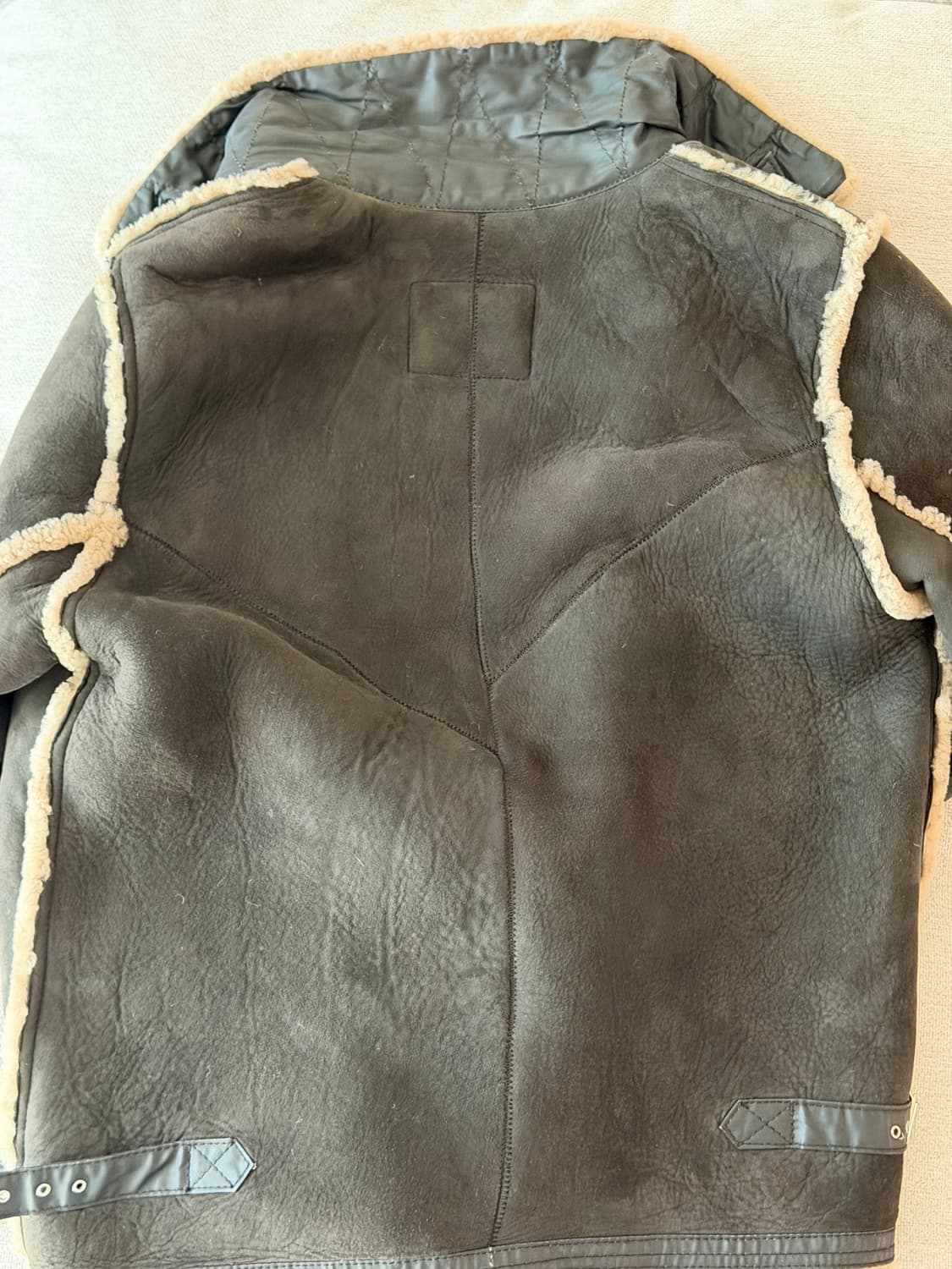 [L]디젤 양가죽 무스탕 브라운 상품이미지7