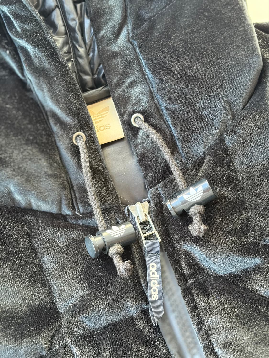 90‘s 아디다스 벨벳 오리털 패딩  상품이미지7