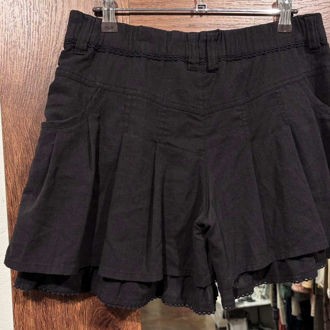 Cutie blonde 블랙 레이어드 플리츠 큐롯 스커트 팬츠 갸루 상품이미지8