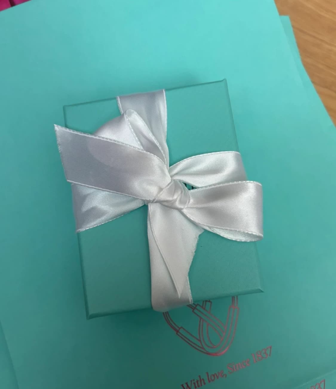 티파니앤코 핑크 더블하트 팬던트 목걸이 새제품 상품이미지3