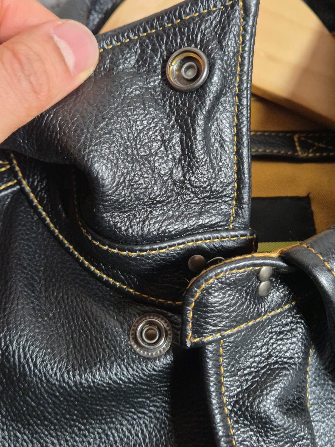 알리 소가죽 A2 자켓 XL 블랙 A-2 자켓 상품이미지5