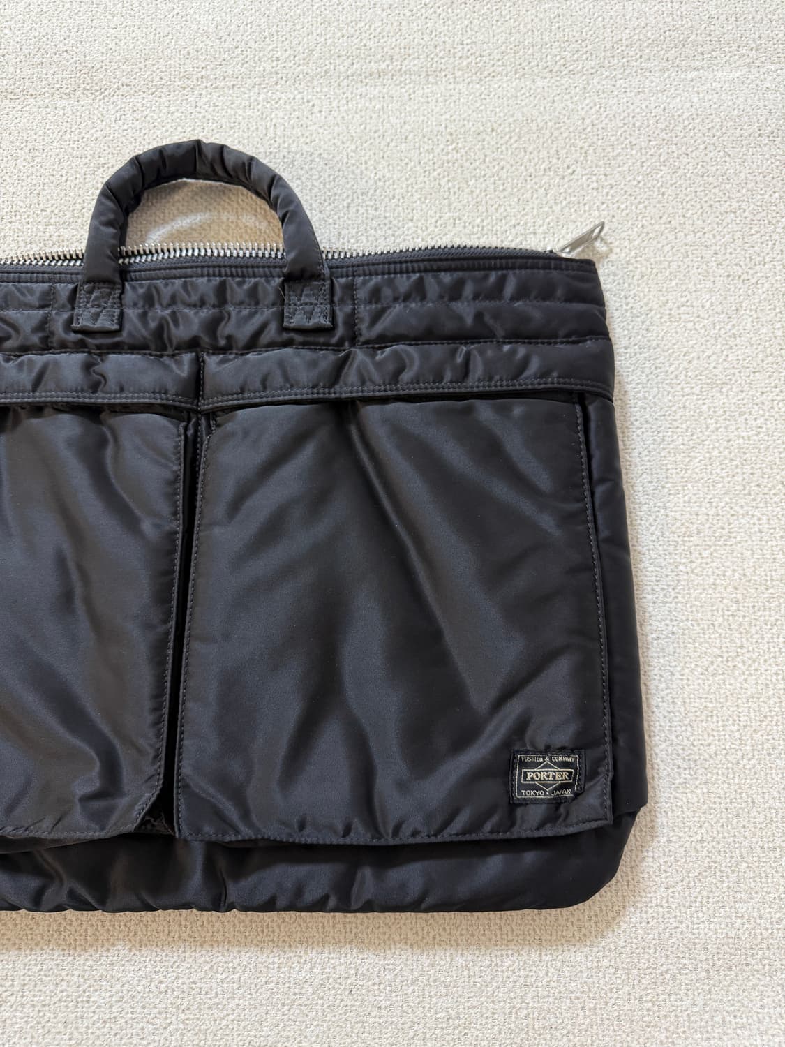 (미사용급) PORTER 포터 탱커 숏 헬멧백 L 블랙 서류가방 상품이미지3