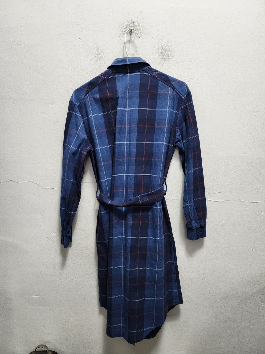 라코스테 블루 체크 셔츠 원피스 상품이미지2