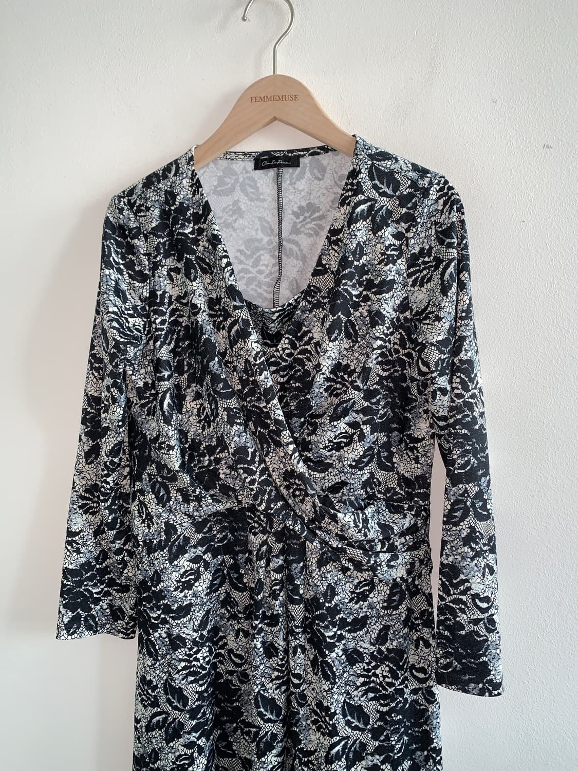 Black rose v wrap dress 상품이미지2