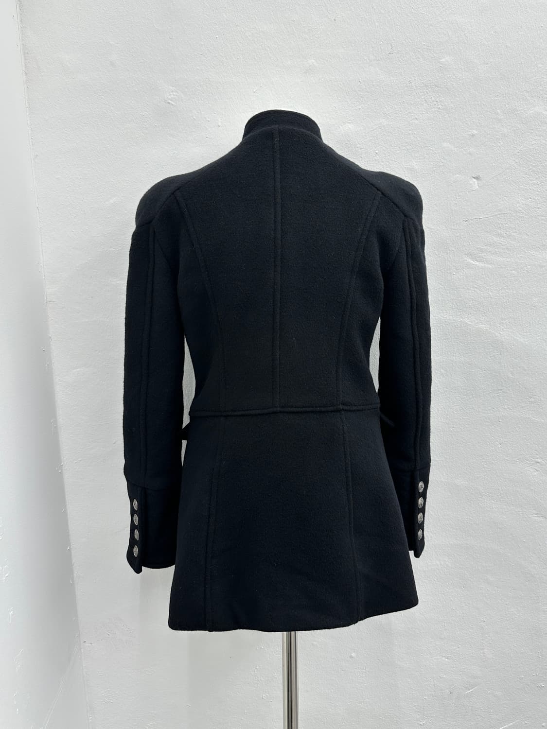 Silver double breasted eagle button coat 상품이미지9