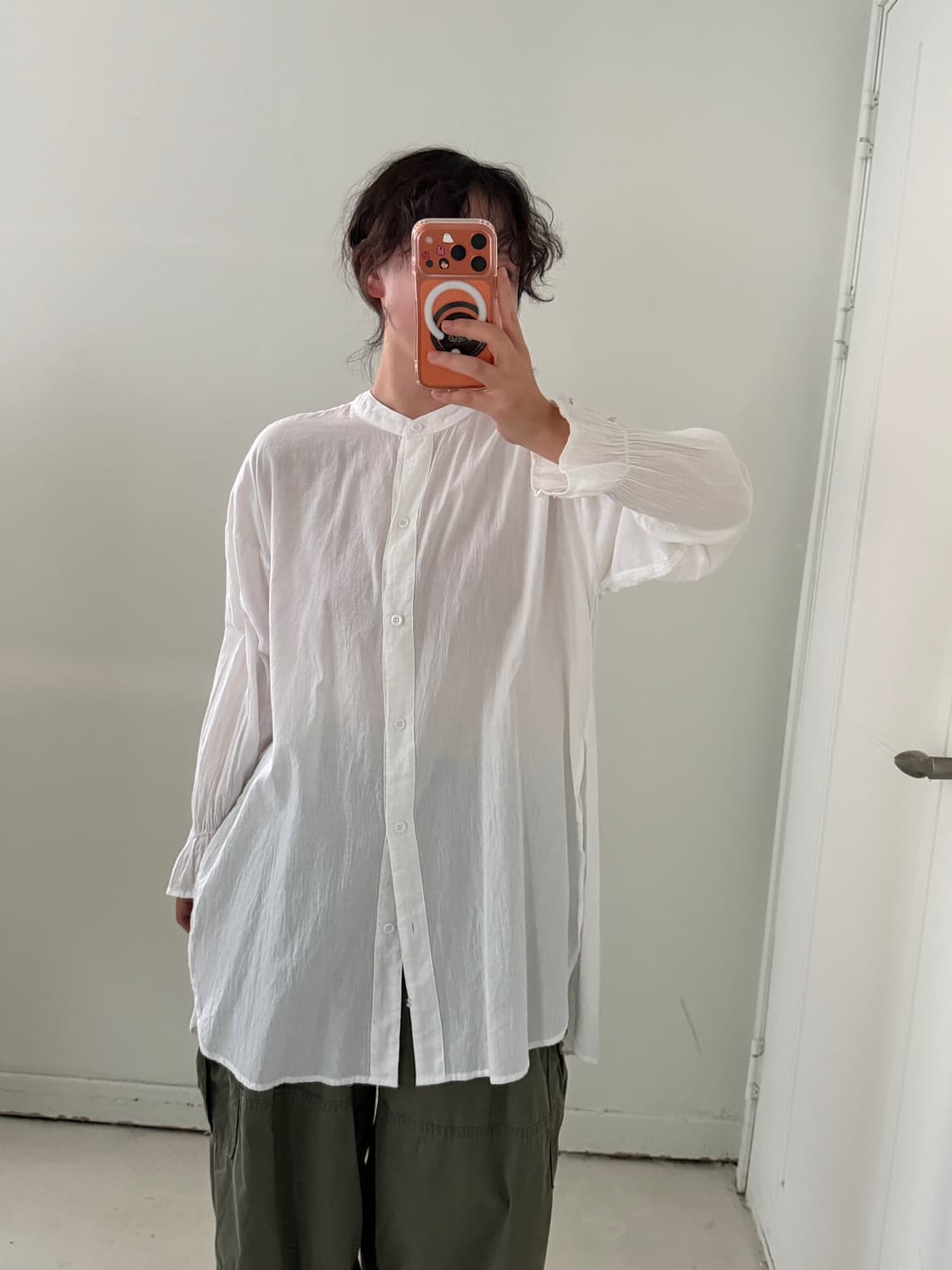 일본빈티지 화이트 블라우스 셔츠 상품이미지2