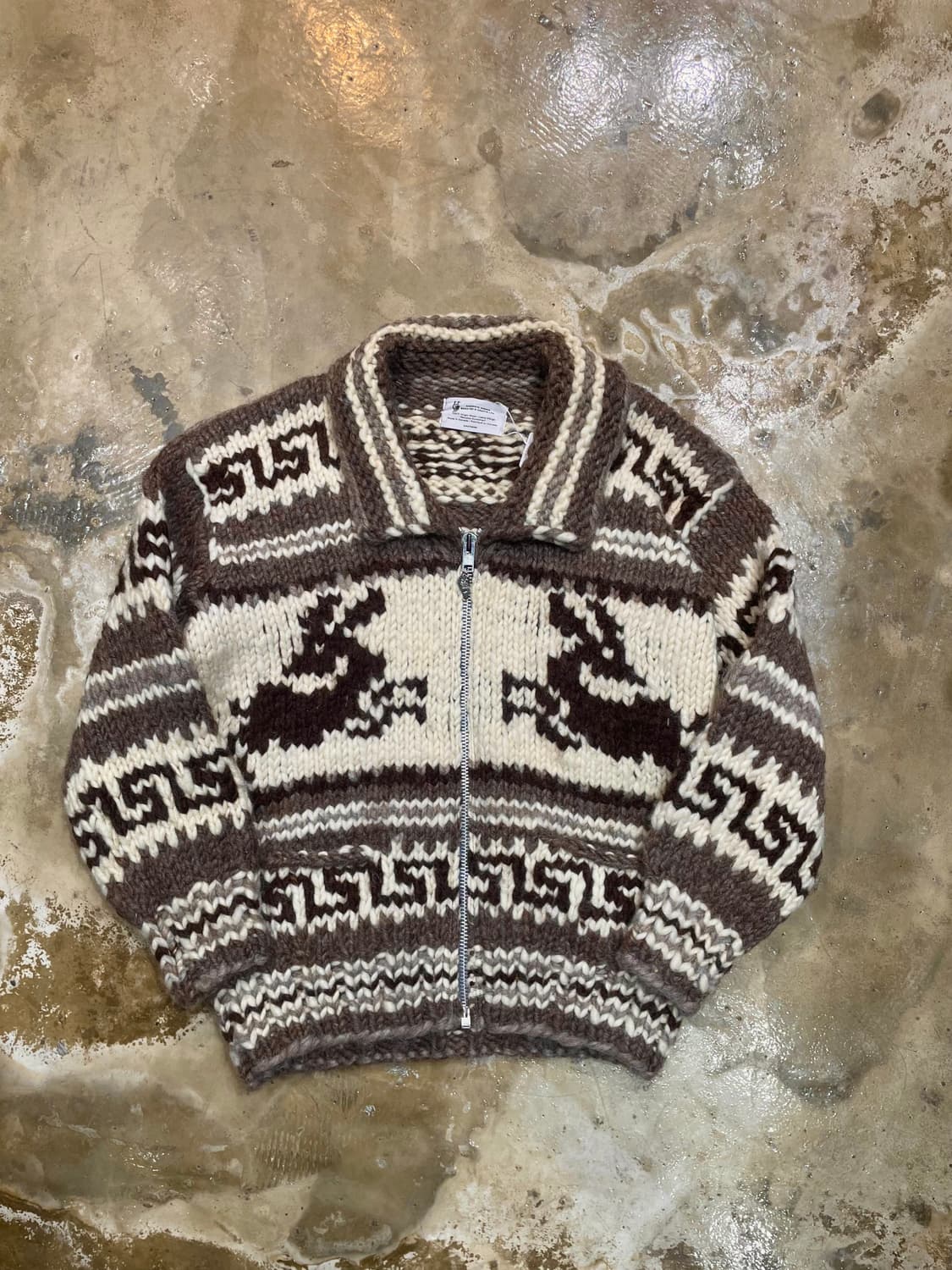 Canadian virgin wool dear Cowichan cardi 상품이미지1