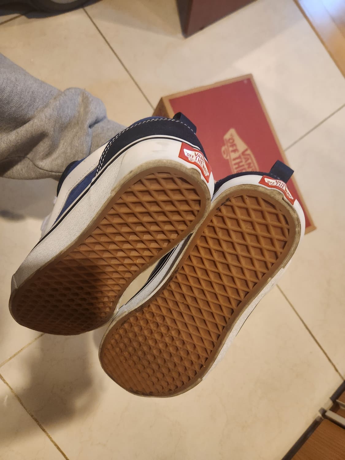 265mm 반스 뉴스쿨 네이비 화이트 상품이미지3