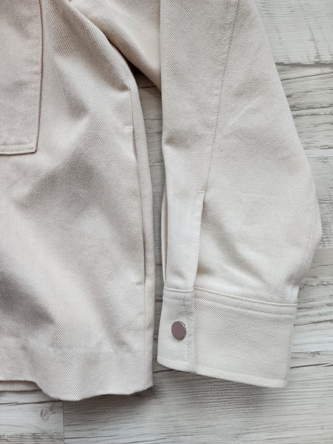 밈더워드로브 워크웨어 아이보리 데님 자켓 팜. 트러거 L(105~110) 상품이미지3