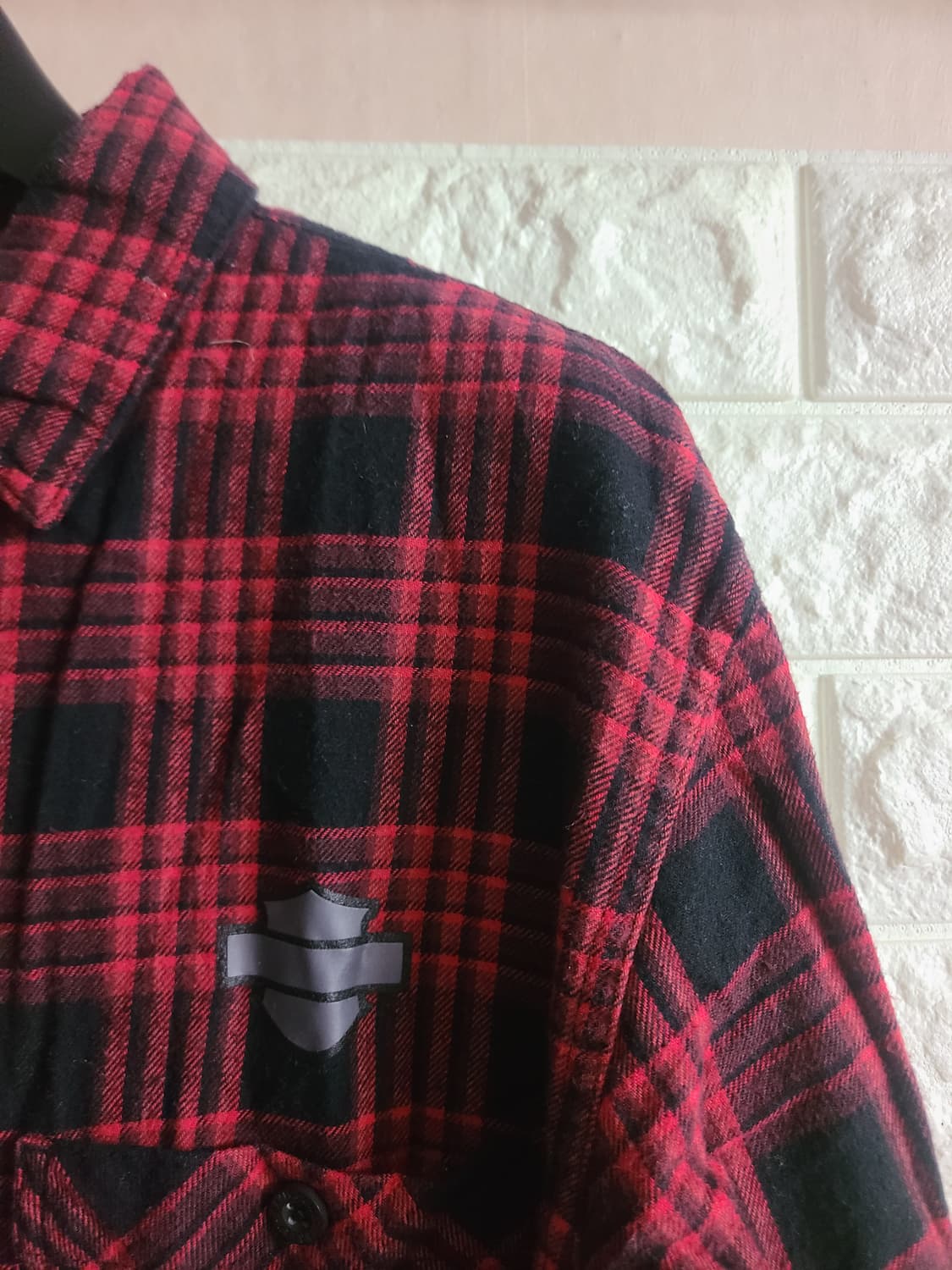 할리데이비슨 레드 체크 셔츠(실m) 상품이미지2