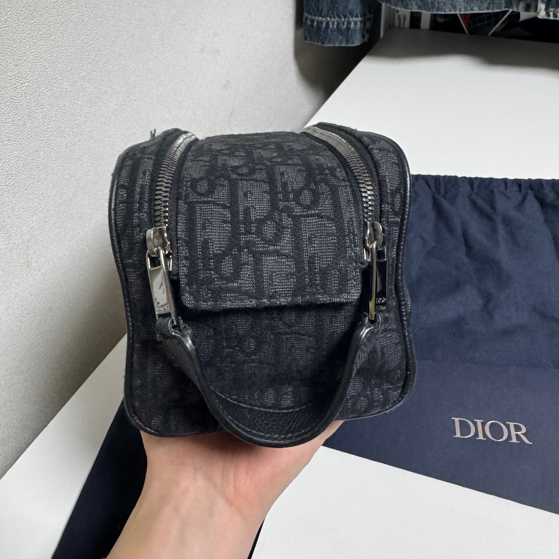 디올 오블리크 토일레트리 돕키트 파우치 클러치 백 상품이미지4