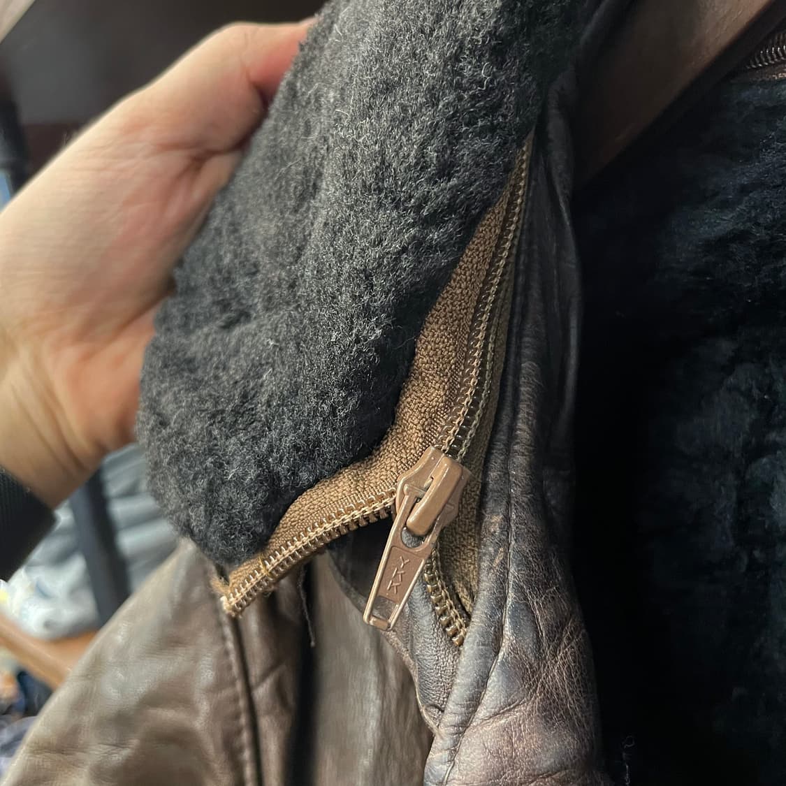 90s USA 빈티지 G-1 항공 봄버 리얼 레더 자켓 상품이미지6