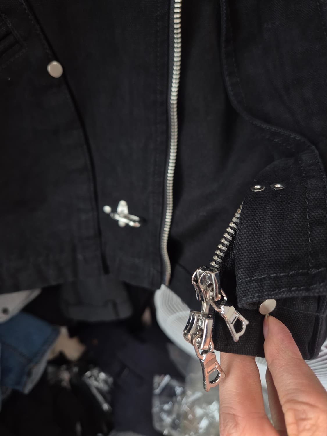 블랙  자켓 M95사이즈 새상품 상품이미지8