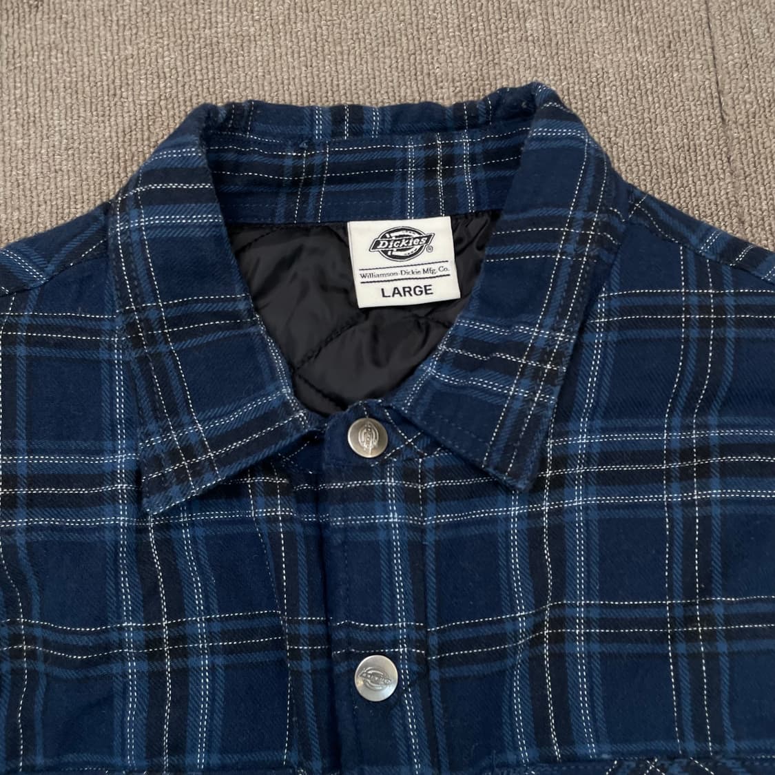 디키즈 체크 패딩 셔츠 자켓 m  상품이미지2