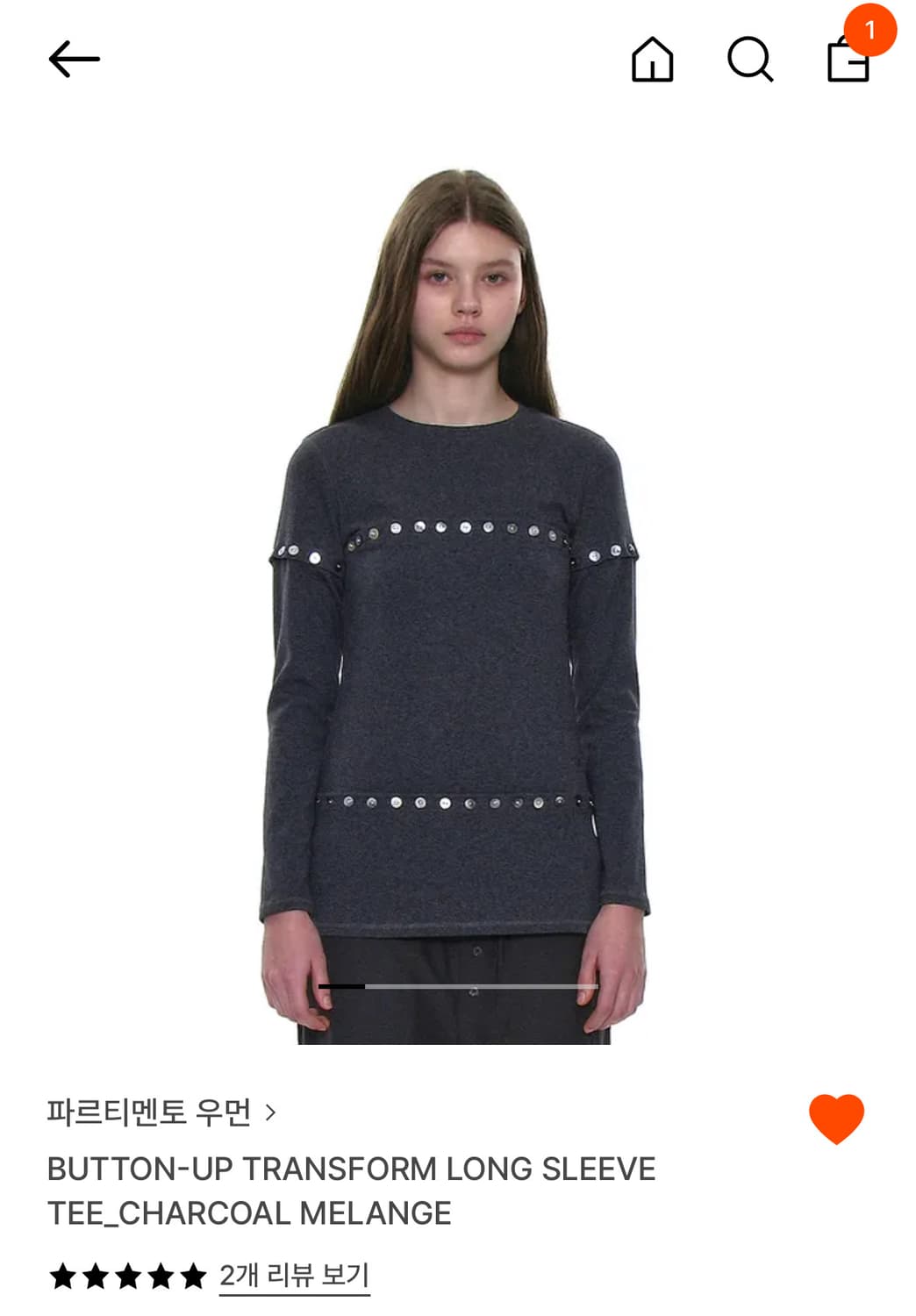 Button-up Transform long sleeve tee 상품이미지1