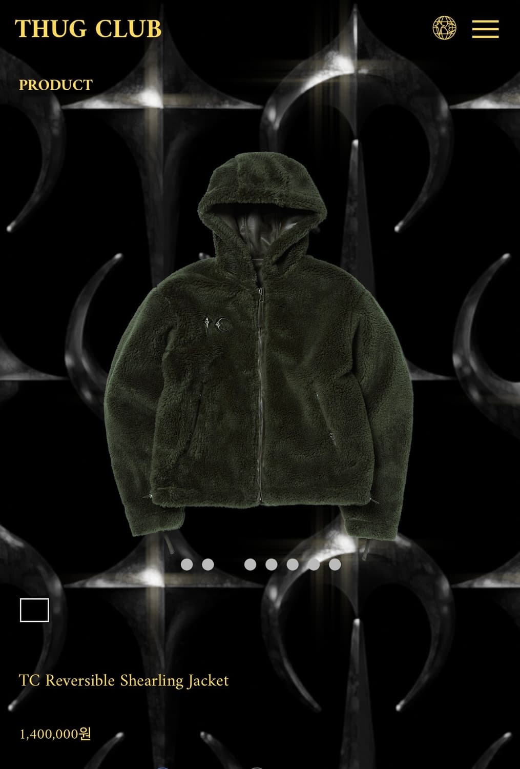 (새상품) 떠그 클럽 TC 리버시블 셔링 자켓 카키 사이즈 1 상품이미지2