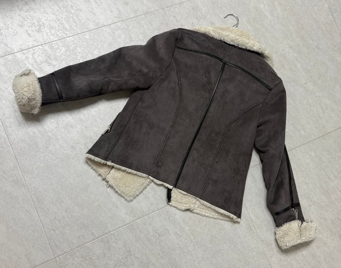 빈티지 스웨이드 브라운 무스탕 상품이미지2