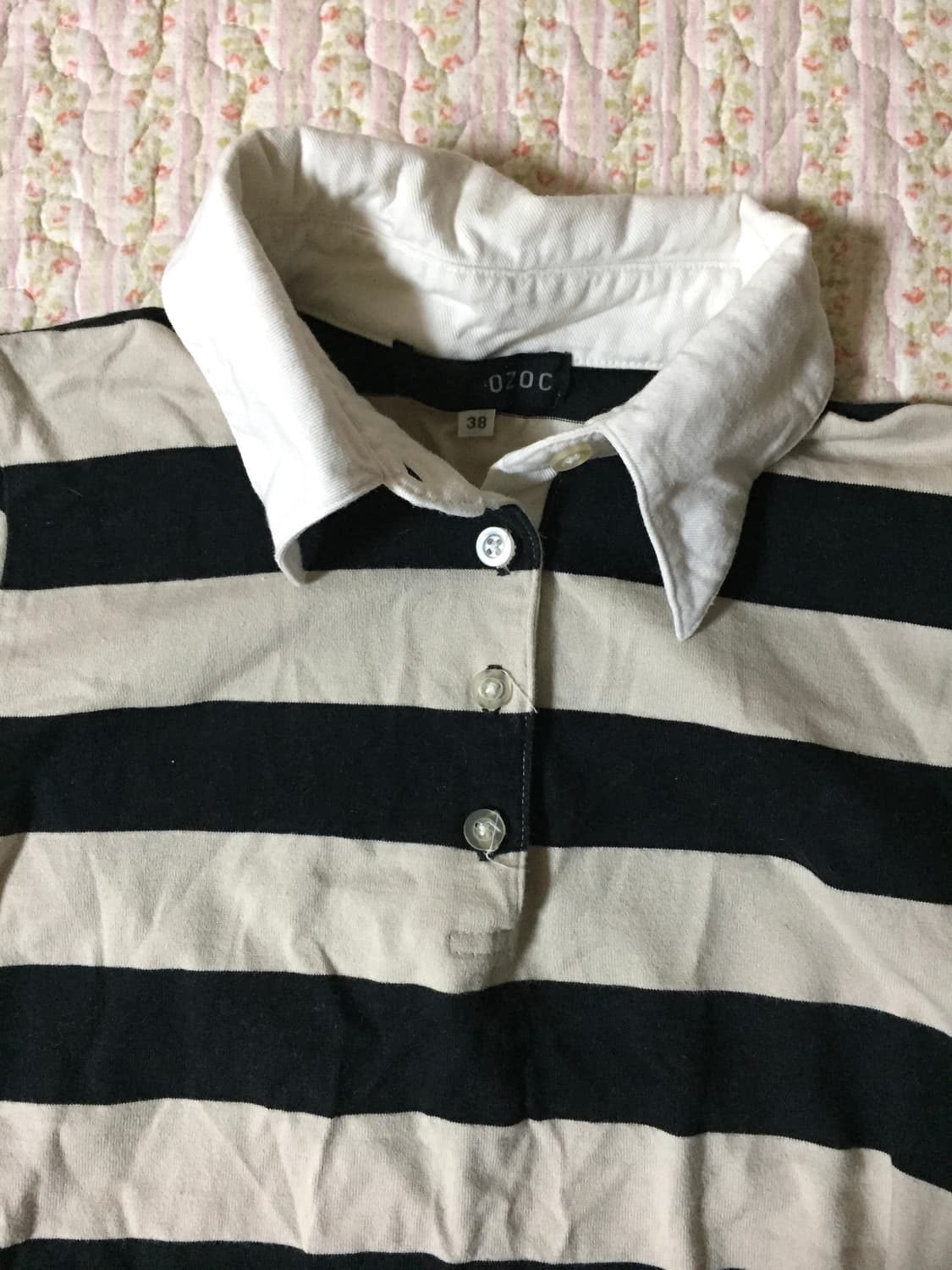 Vintage stripe collar tee 상품이미지2