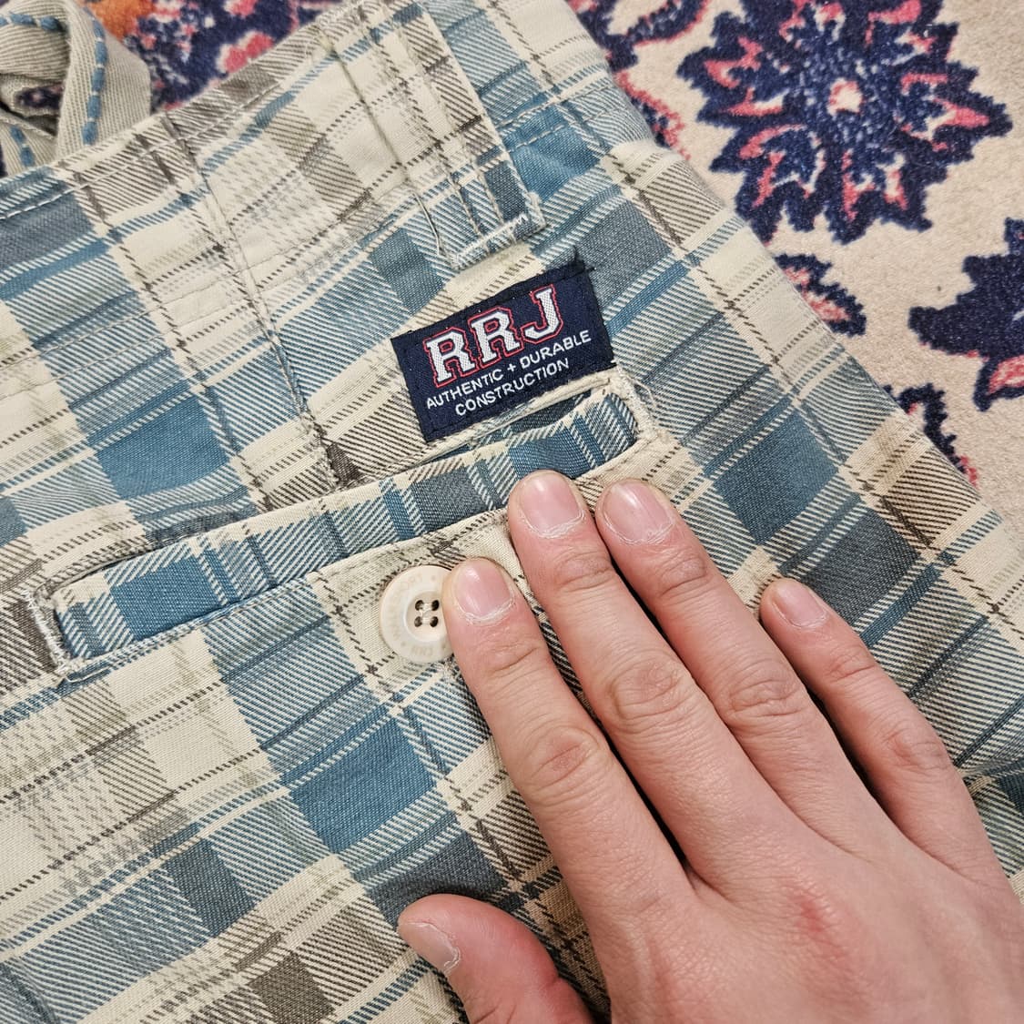 RRJ (ROUGH RIDER JEANS) 체크 반바지 상품이미지8