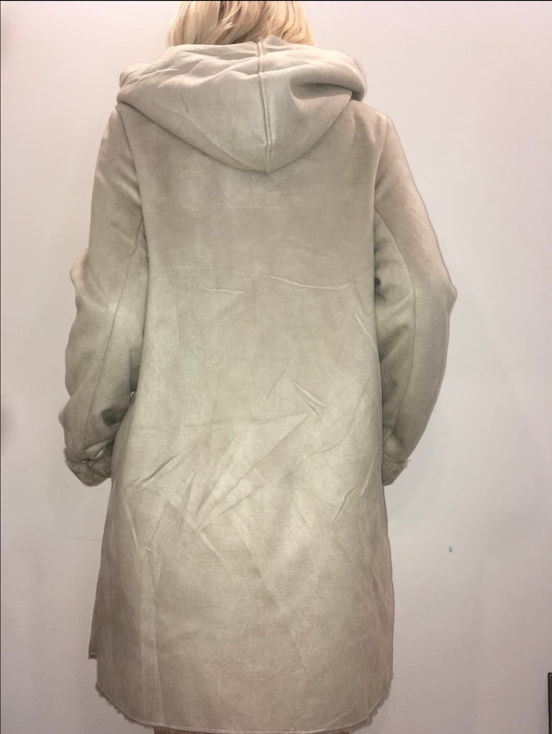 jpn vintage 그레이베이지 후드 더플 무스탕 상품이미지6