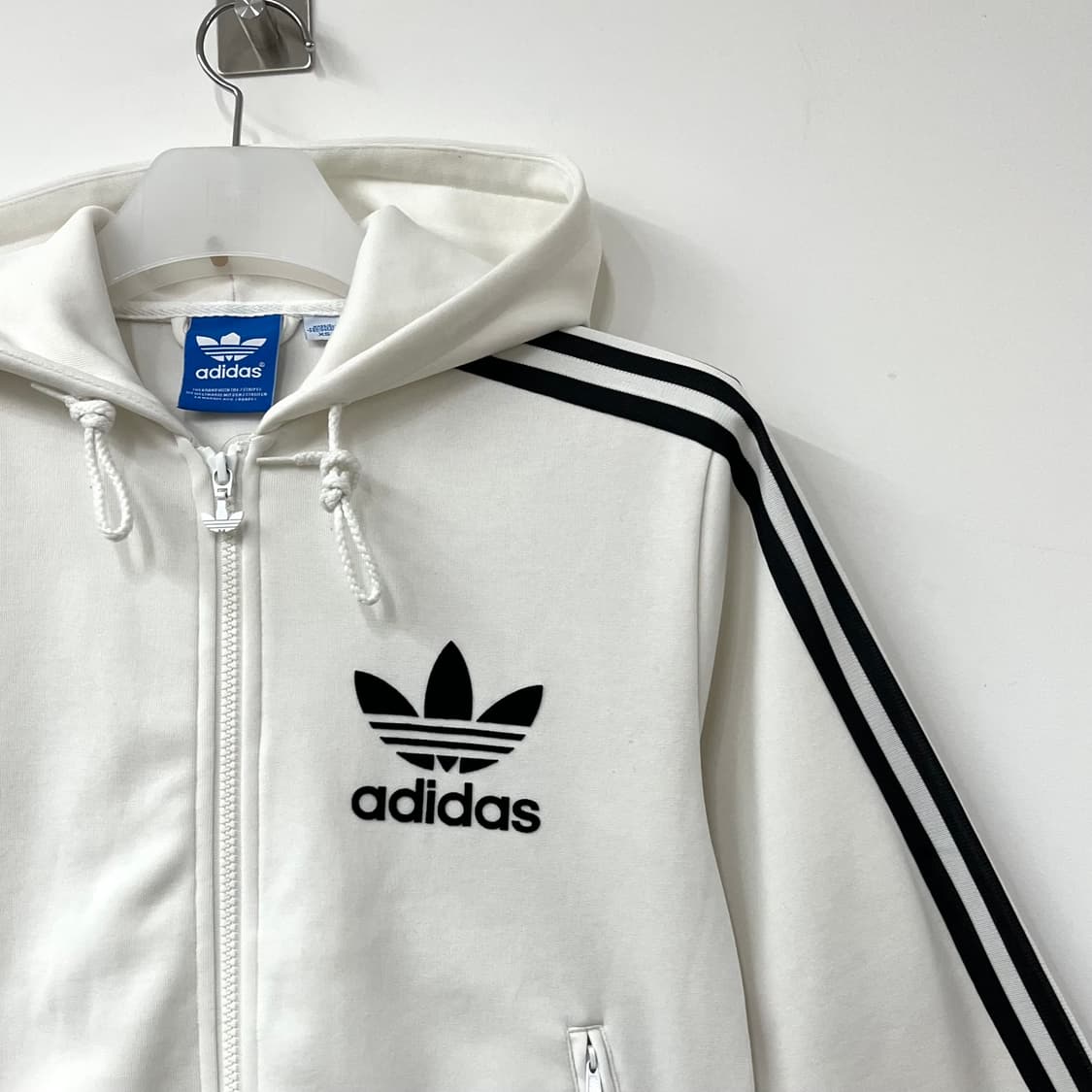 아디다스 파이어버드 흰검 화이트 후드 트랙탑 져지 상품이미지4