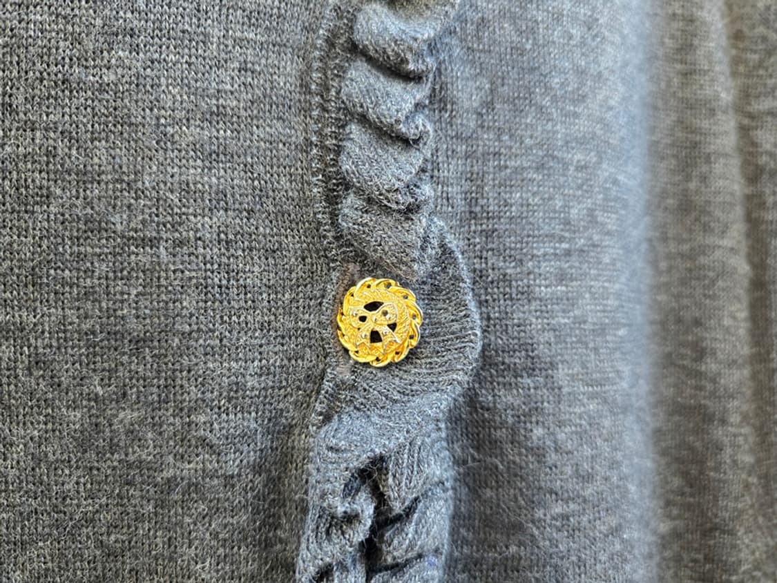 빈티지 금장단추 울 100% 가디건 상품이미지3