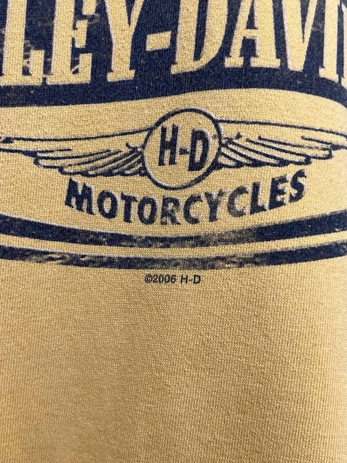 00s [L] 할리데이비슨 레전더리 래글런 배색 후드티셔츠 상품이미지7