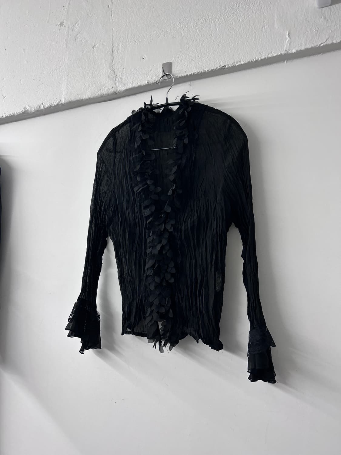 Frill Pleats See-through Cardigan 상품이미지5