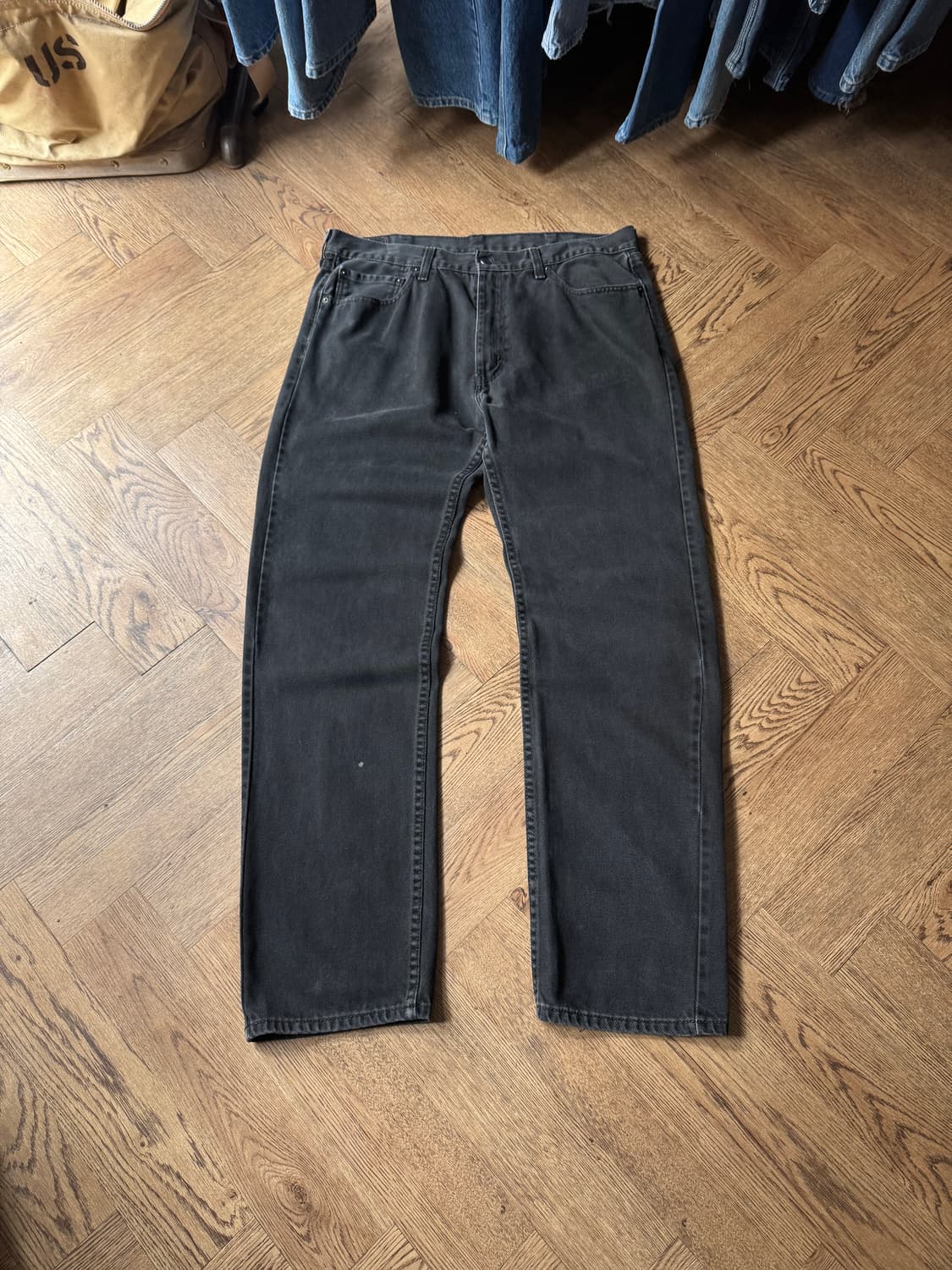 [38]리바이스 505 레귤러 스트레이트핏 흑청 데님 팬츠 상품이미지2