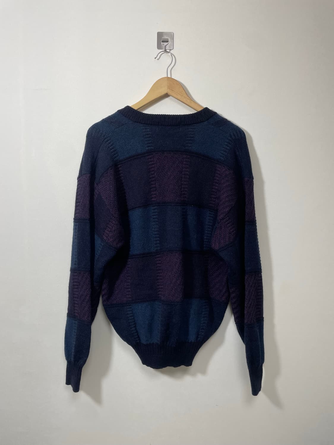 빈티지 블록 가디건 M - K14 상품이미지2