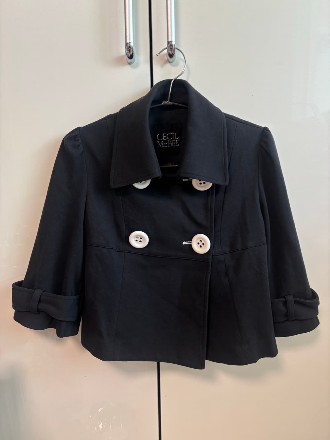 세실맥비 더블 버튼 크롭 자켓 상품이미지1
