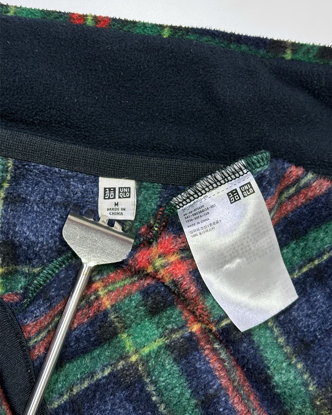 유니클로 체크 후리스 상품이미지3