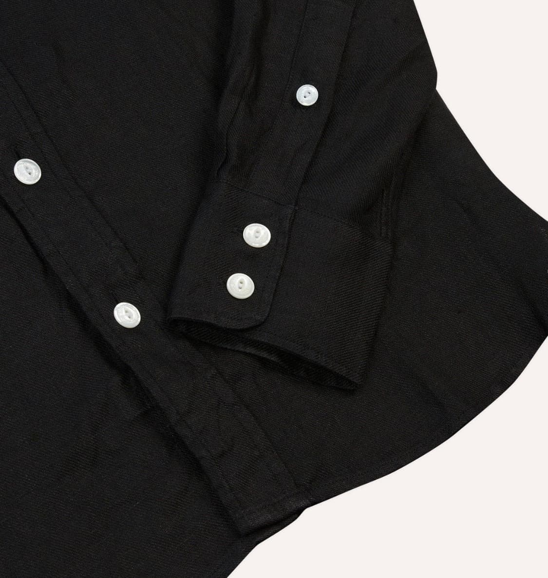 [XL]드레익스 Black Linen Twill Western Shirt 상품이미지5