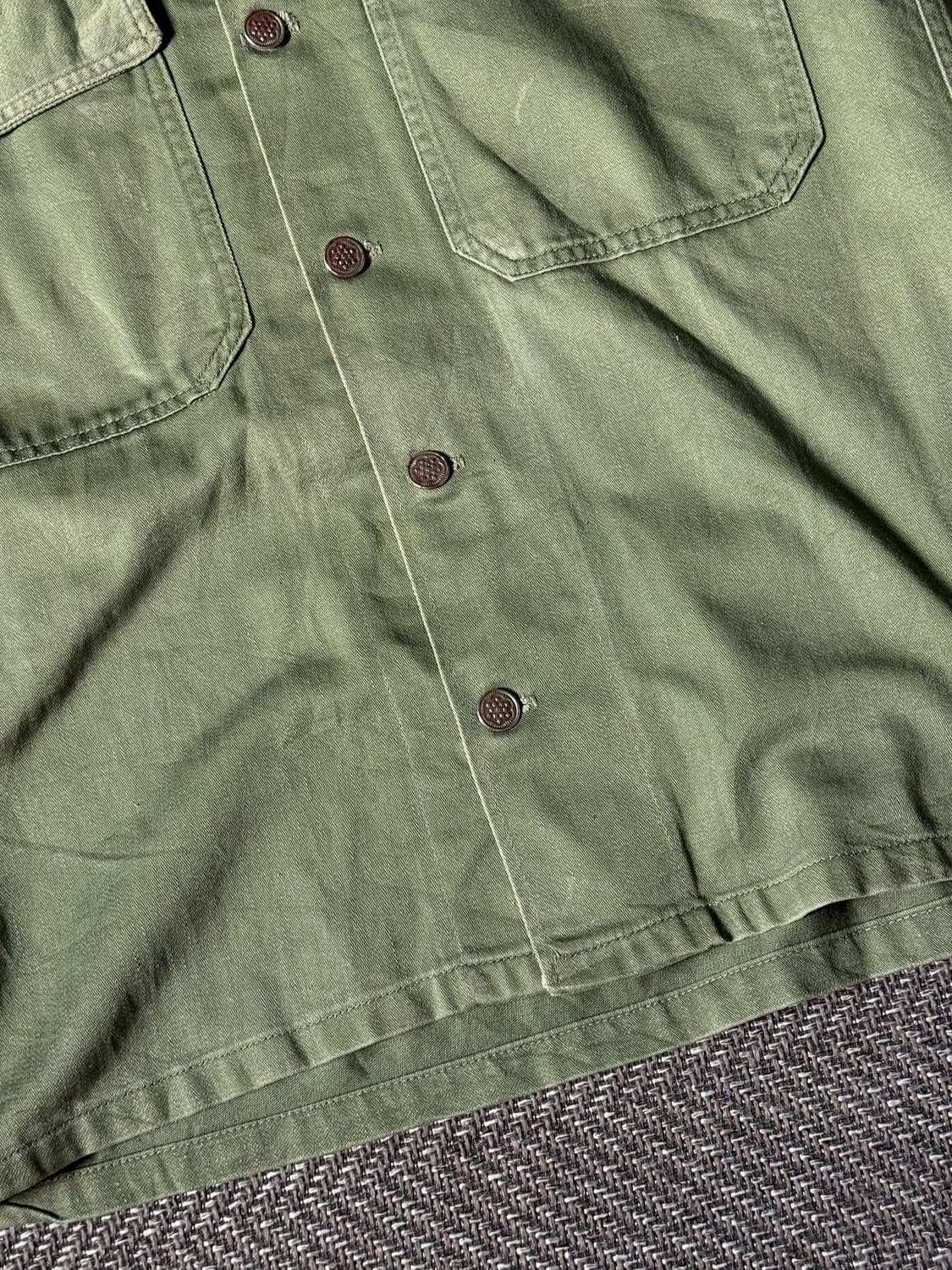60s 미군 USAF OG-107 유틸리티 밀리터리 셔츠 (100) 상품이미지7