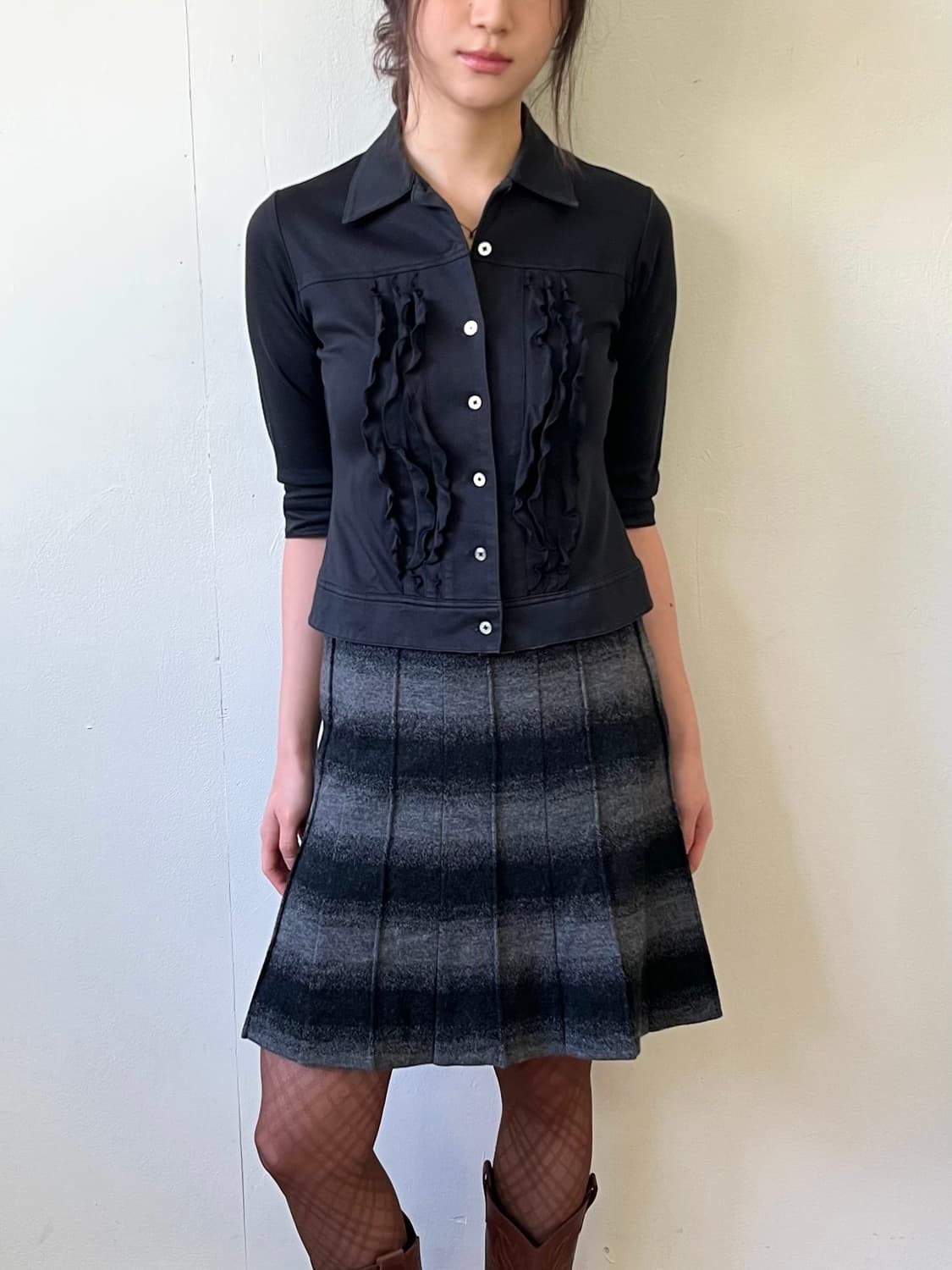 SONIA RYKIEL 그라데이션 울 스커트 상품이미지4