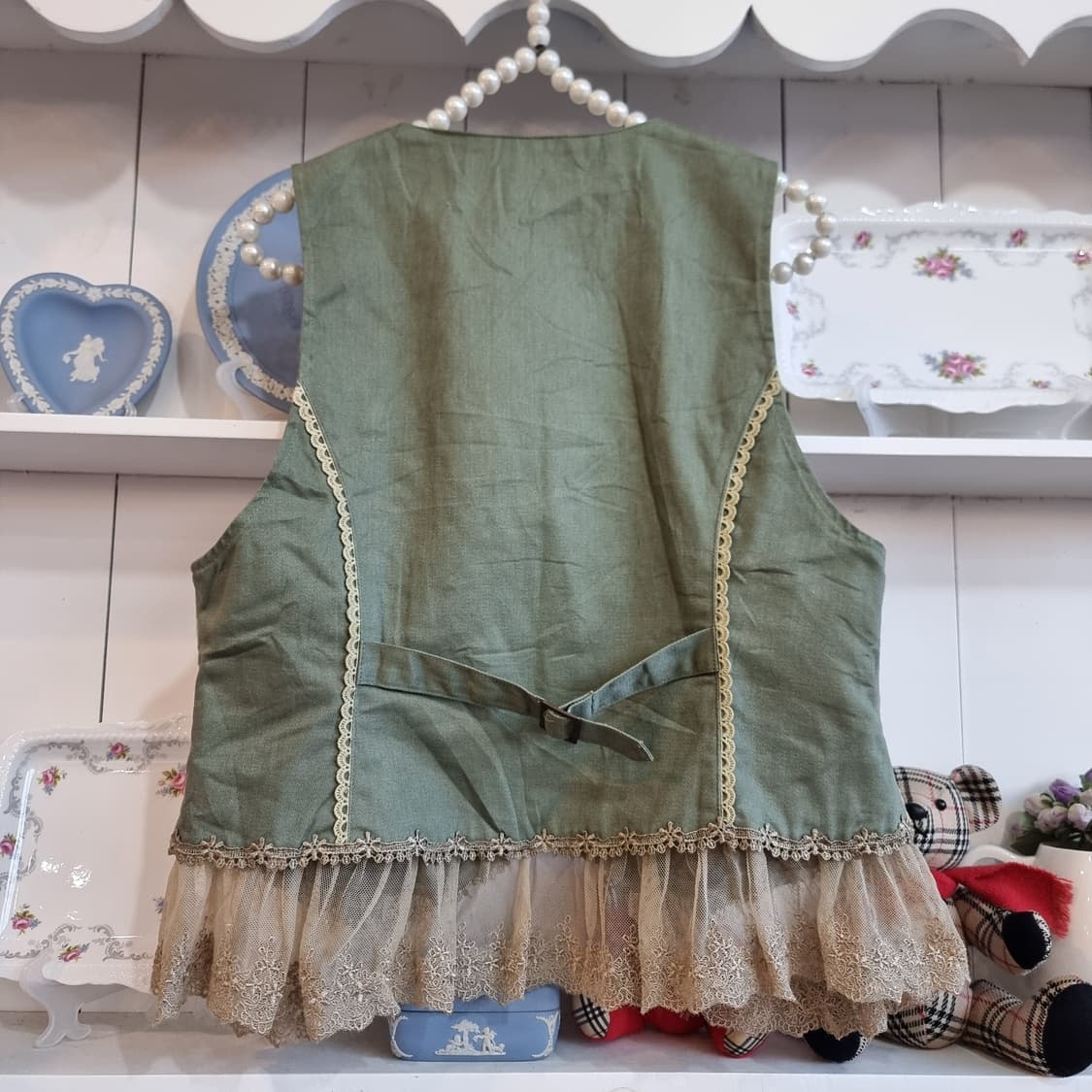 axes femme 레이스 베스트 빈티지 스타일 상품이미지6