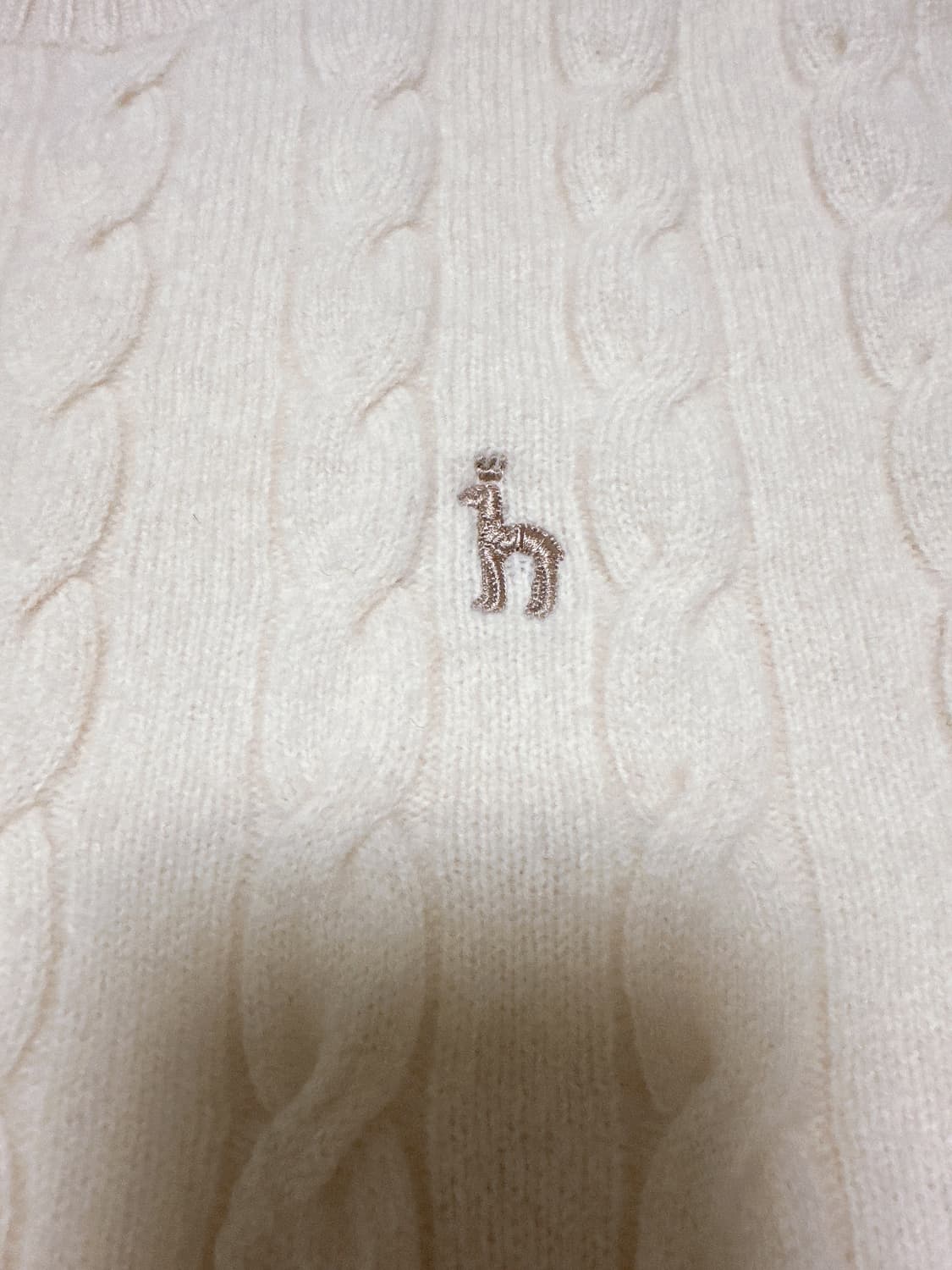 해지스 울100 니트 남성 100 아이보리 상품이미지4