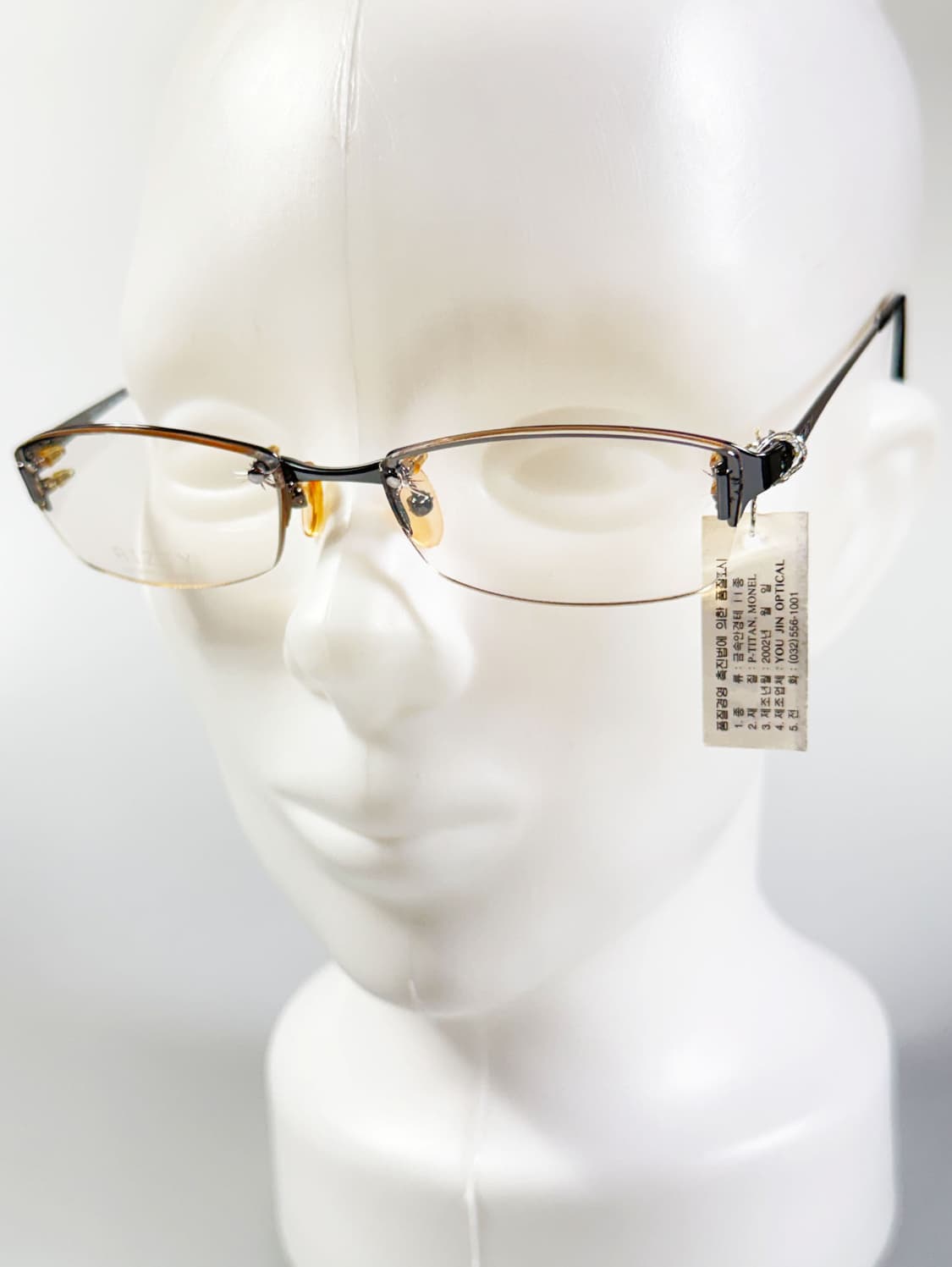 RITZY 반무테 스퀘어 메탈 프레임 빈티지 안경 상품이미지9