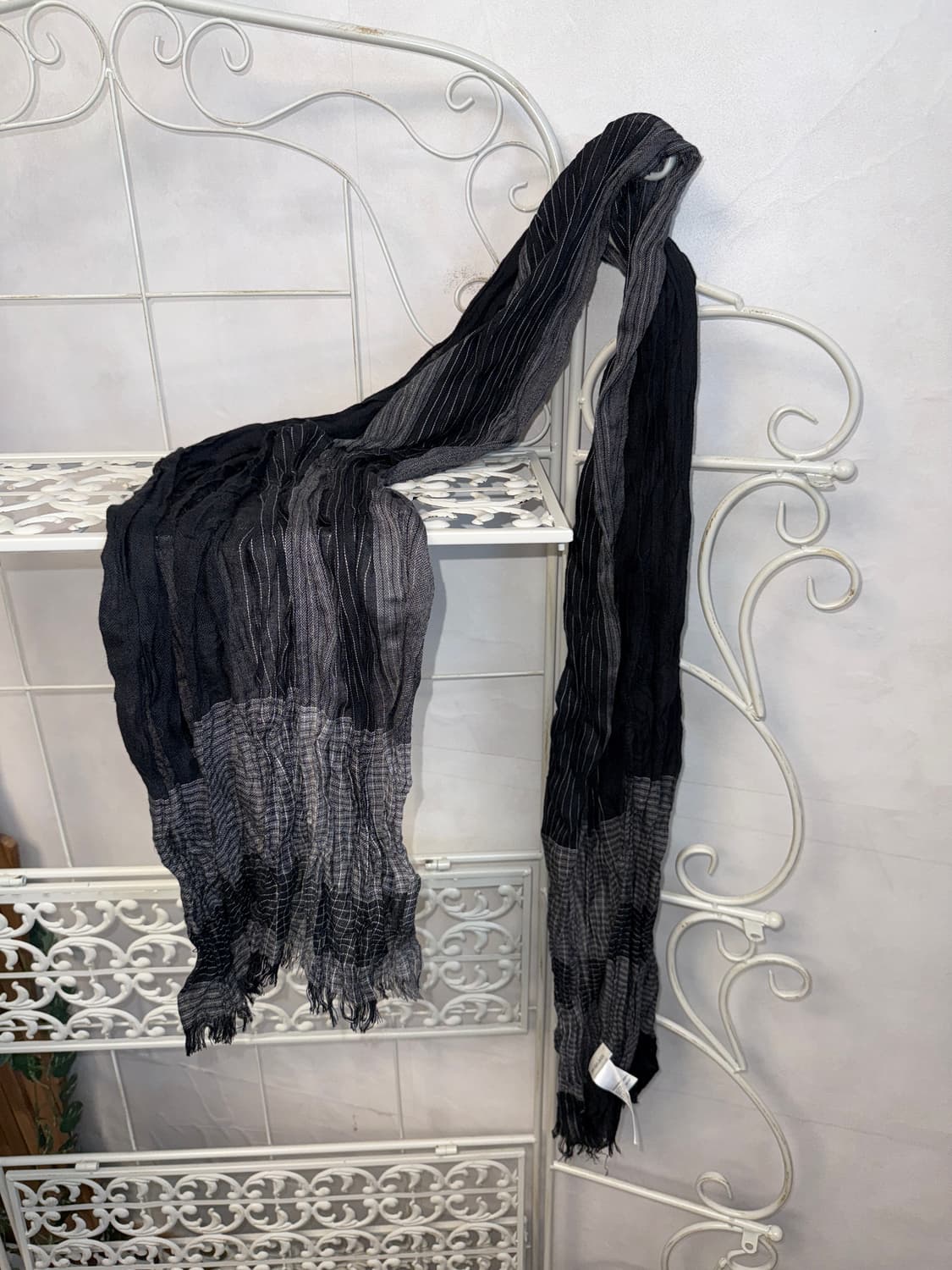 Calvin Klein black gray stripe muffler 상품이미지1