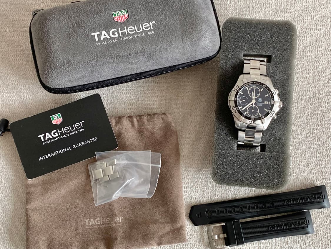 태그호이어 아쿠아레이서 크로노 CAF2110 오토메틱 41mm 블랙 상품이미지2