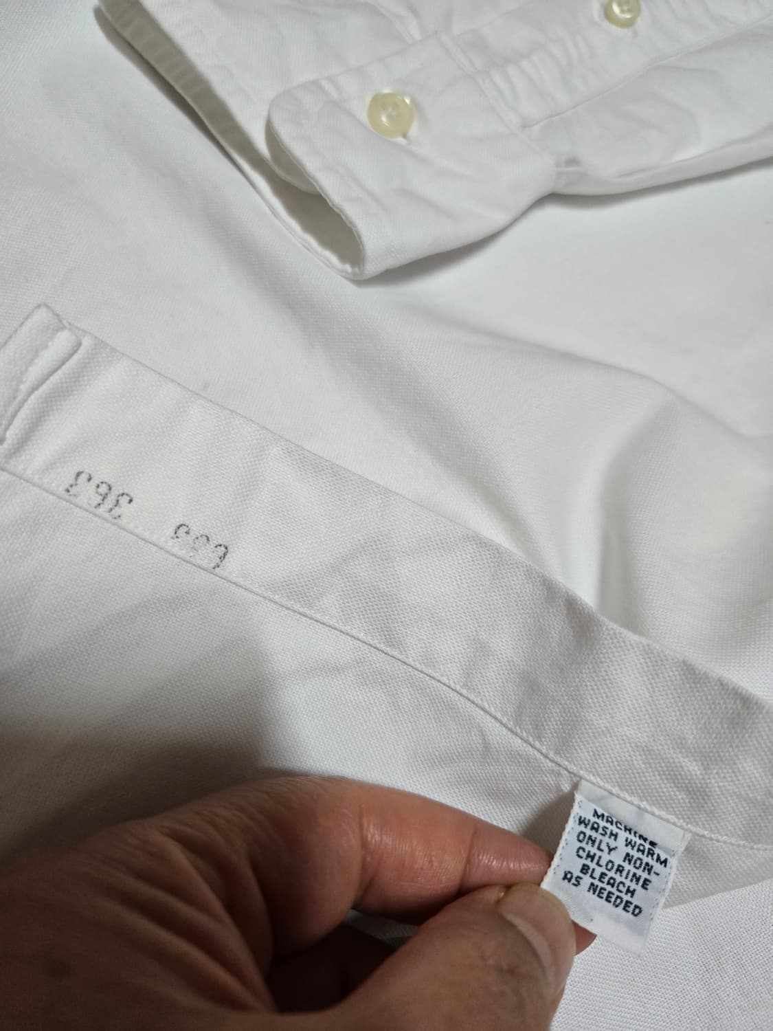 폴로 랄프로렌 오버핏 화이트 옥스포드 셔츠 상품이미지8