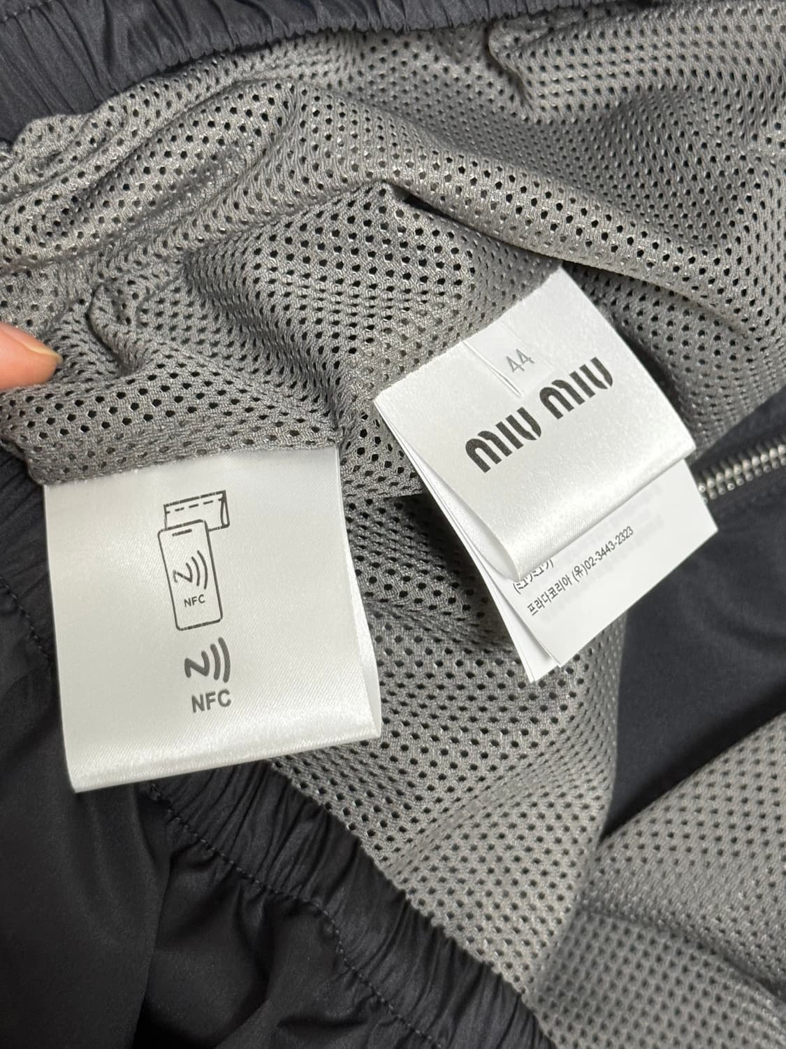 [44] 미우미우 바람막이 지퍼 블루종 재킷 상품이미지7