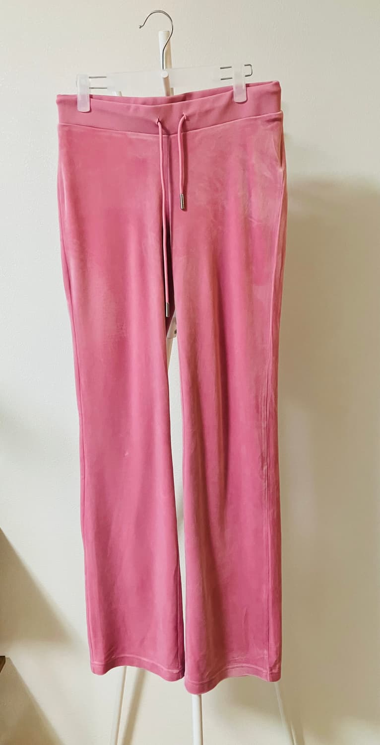 쥬시꾸뛰르 벨벳 벨루아 큐빅 트랙팬츠 y2k 오네갸루 라떼갸루 상품이미지2