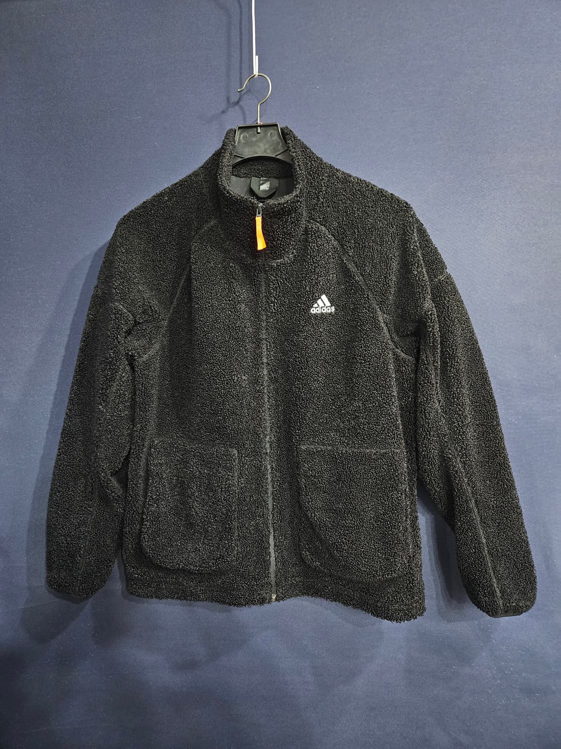 아디다스 블랙 남성 110 후리스 집업자켓  상품이미지1
