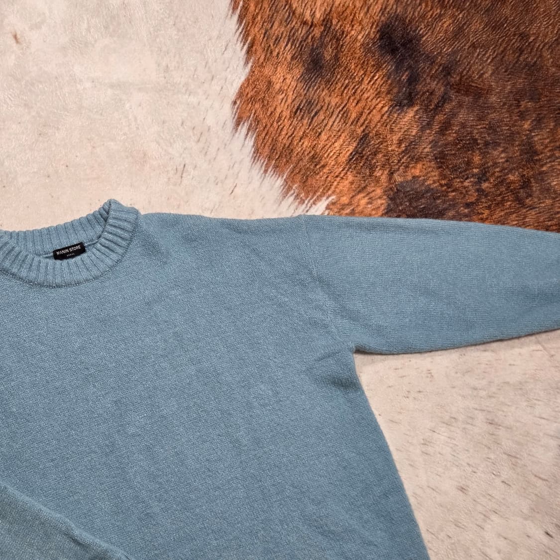 빈티지 스가이블루 라운드넥 니트 상품이미지2