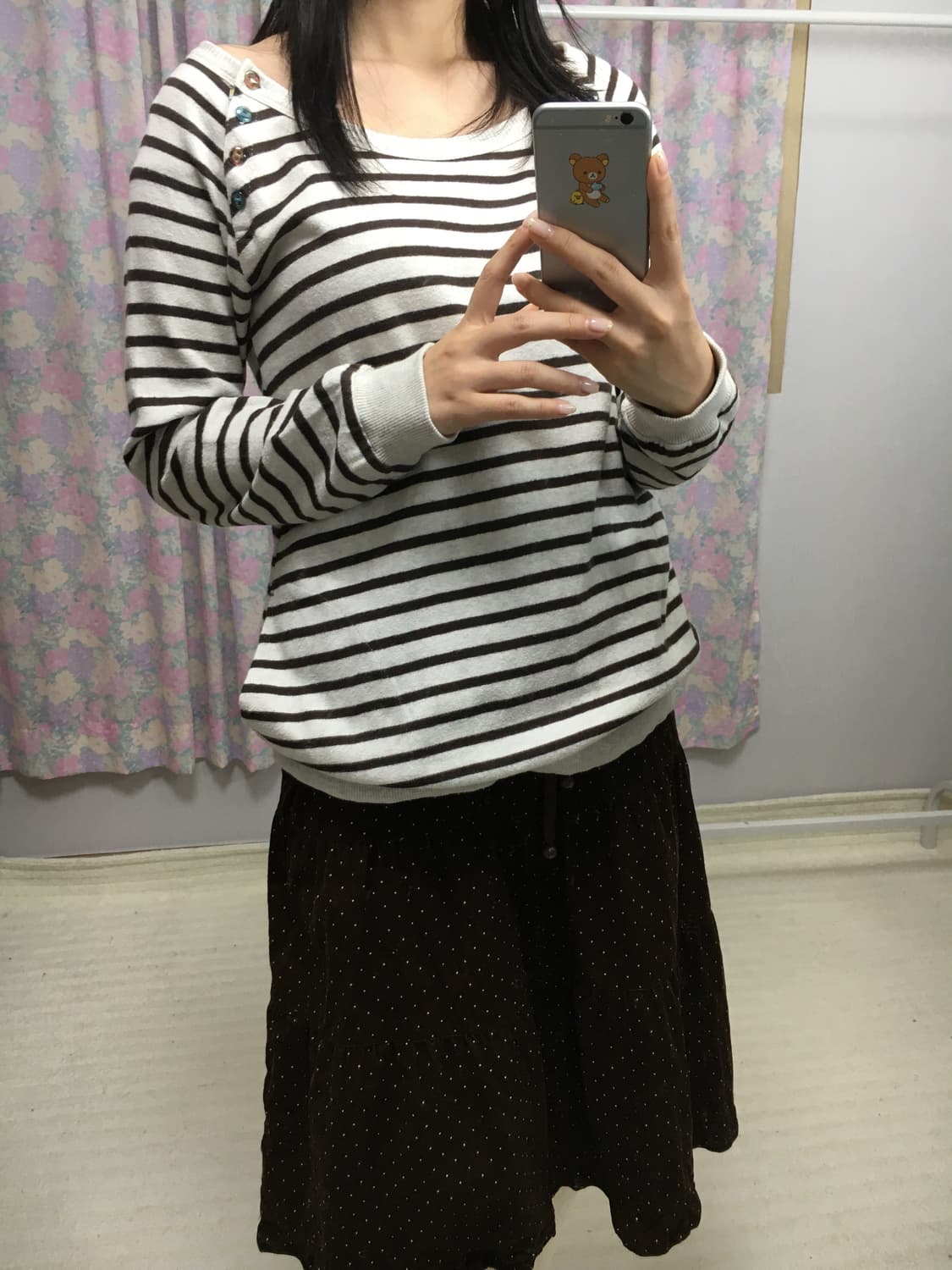 브라운 스트라이프 티셔츠 상품이미지4