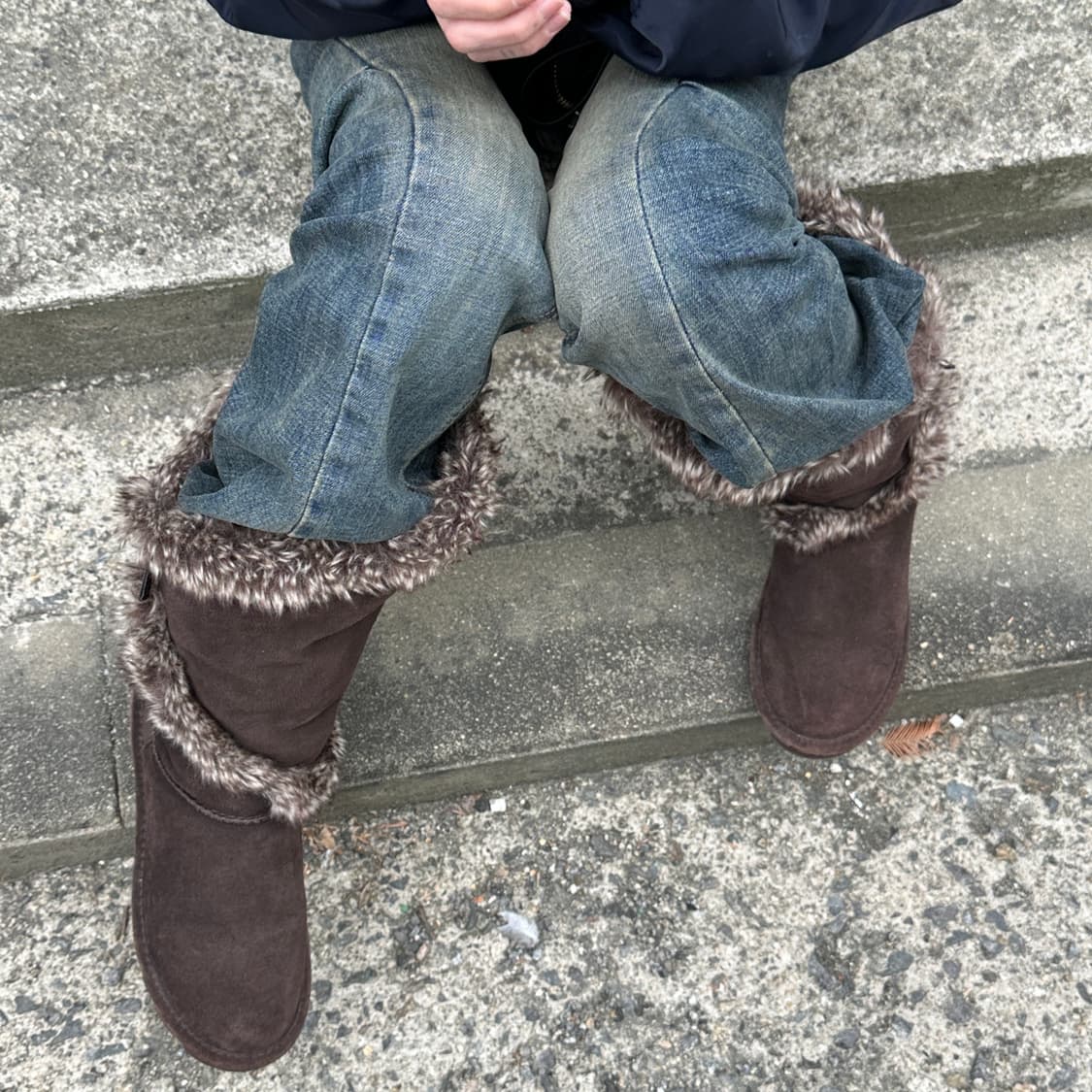 00s BEARPAW 스웨이드 핀터레스트 퍼 트림 어그 부츠 상품이미지7