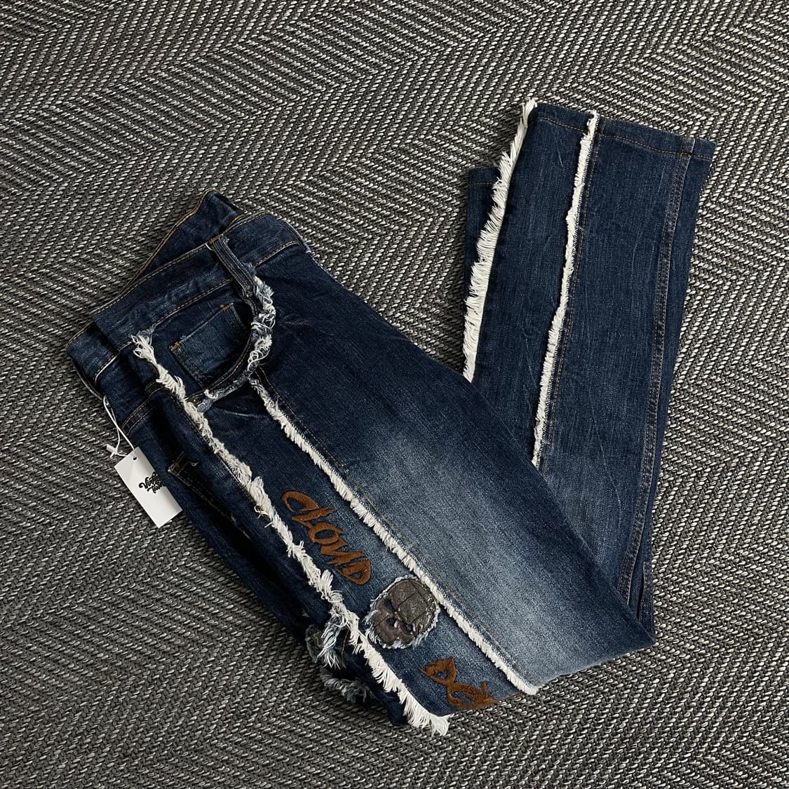 빈티지 우먼스 y2k 자수 디테일 데님 팬츠y 2838 상품이미지1