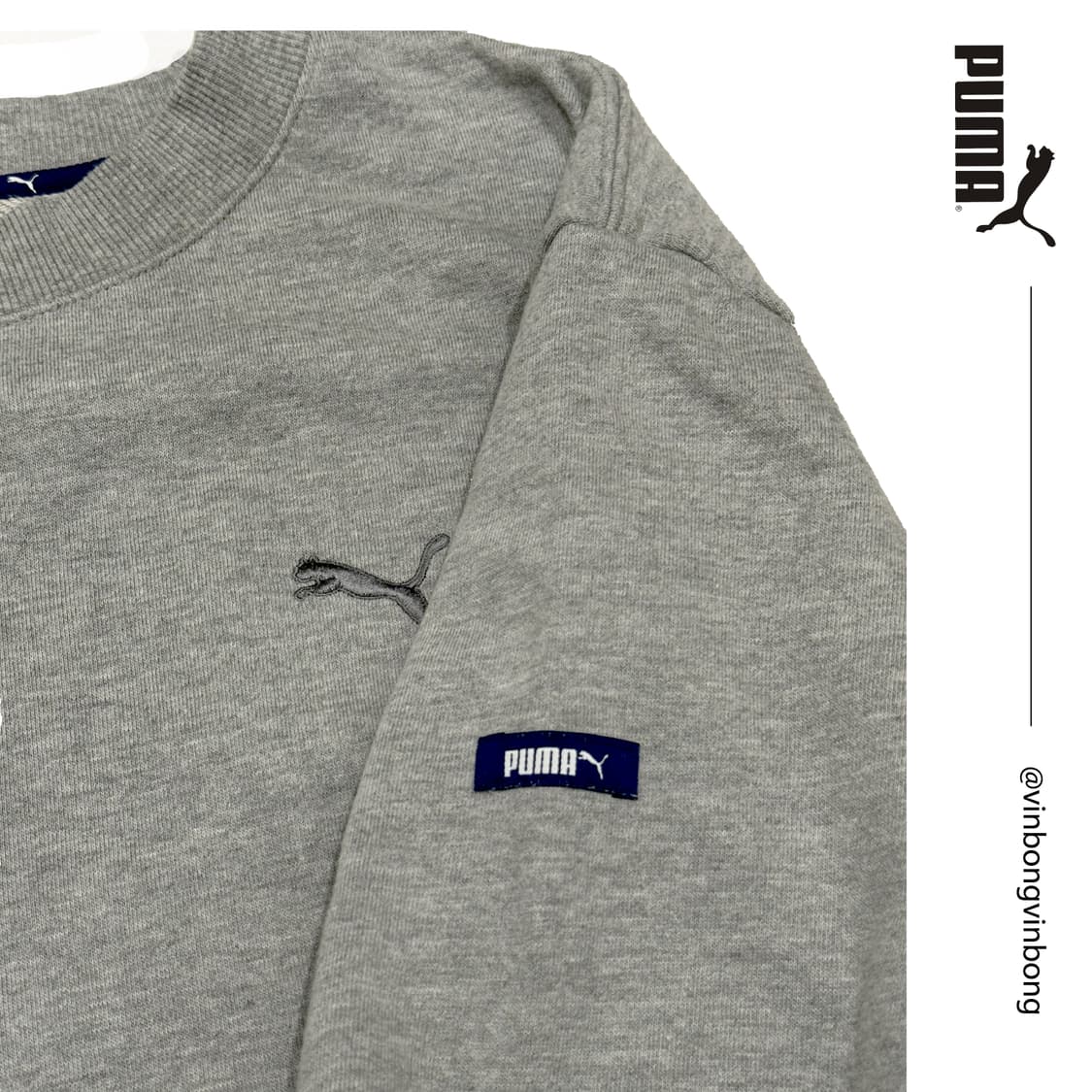 퓨마 라운드 맨투맨 (그레이) 상품이미지1